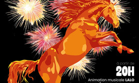 Soirée feu d'artifice et spectacles thème Cheval de Feu